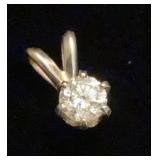 14K white gold 1/4 carat diamond solitaire