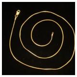 14K yellow gold 1mm round necklace