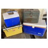 Vtg Vagabond Galvanized & other coolers