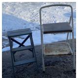 Wooden & metal step stools