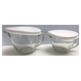 Pampered Chef 1&2qt Batter Bowls with Lids