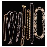 Gold and silver tone necklaces