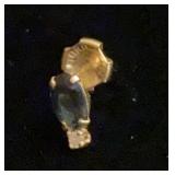 Single sapphire earring