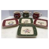 Longaberger Pottery Cookie Plates & Mugs