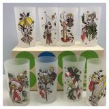 Vtg Libbey Frosted Christmas Glasses