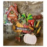 Metal seasonal landscape decor