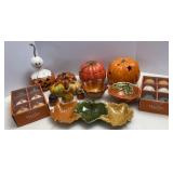 Porcelain Fall Pumpkins & Leaf Dishes
