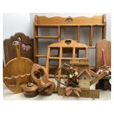 Wood Wall Hanging Shelf & Decor