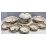 Apple Pattern Pottery Bowls & Dutch Oven