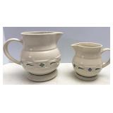 Longaberger Pottery Heritage Green Pitcher
