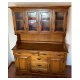 Vtg Young Republic Maple Buffet & Hutch