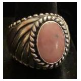 Carolyn Pollack Sterling & Rhodochrosite ring