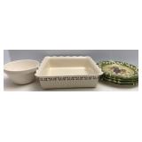 Paula Dean Casserole, Mason Bowl & Plates