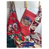 Christmas Stockings, Apron, Throws & Linens