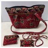 Vera Bradley Quilted Handbag, Wallet &  Change