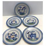 MA Hadley Pottery 7.5in Salad Plates