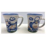 MA Hadley Pottery Coffee Mugs
