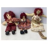 Handmade Raggedy Ann & Andy Dolls