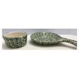 Henn & Other Green Spongeware