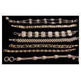 Link and clasp bracelets