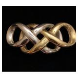 14K white & yellow gold slide