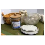 Cookie Jars, Punch Bowl & Goose