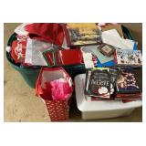 Tote of Wrapping Paper, Gift Bags & Christmas