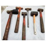 Hammers, Ball Peen, Rubber, Brass & Copper