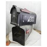 Mailboxes, (2), full size, red flags, plastic