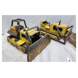 Tonka Bulldozers (2), one missing tracks