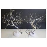 2 Tabletop Fairy Light Trees