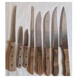 Wooden Handle Kitchen Knives, Chicago Cutlery &