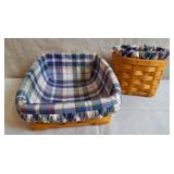 2 Longaberger Baskets w/Liners