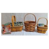 3 Longaberger Baskets