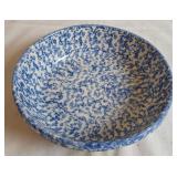 Henn Workshops Blue Spongeware Round Bowl