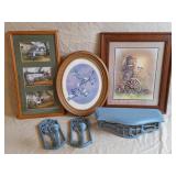 Home Interior Framed Pictures, Shelf & Sconces