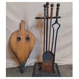 Fireplace Tool Set and Fireplace Bellow