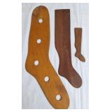 3 Wooden Stocking/Sock Stretchers