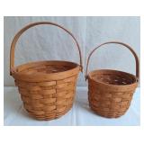 1990 Longaberger Medium and Small Fruit Baskets