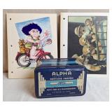 Alpha Dustless Crayon Tin & 2 Notebooks
