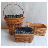 3 Longaberger Baskets, Shades of Autumn