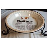 Watkins Chicken Pot Pie Recipe Pie Plate & Holder