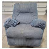 Blue Upholstered Recliner