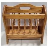 Oak Finish Magazine Rack