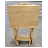 Wooden TV Trays w/Stand