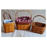 3 Longaberger Baskets