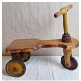 Antique Wooden Scooter Ride On Tricycle