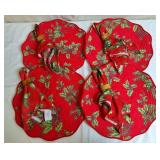 4 St. Nicholas Square Quilted Placemats, Napkins