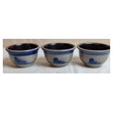 3 Rowe Pottery Works Stoneware Bowls