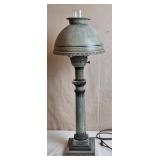 Green Toleware Accent Lamp